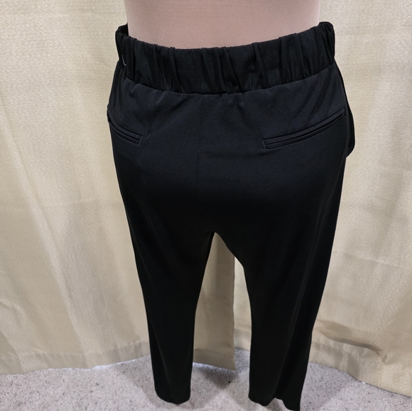 Express Black Elastic-Waist Pants Large Ankle - Picture 3 of 4